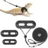 1 Set Eidechsen-Traktionsseil, verstellbar, weich, bequem, Haustier-Eidechsen-Traktionsgürtel, Reptiliengeschirr-Set, Heimtie