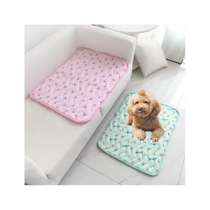 Kühlmatte für Haustiere, atmungsaktiv, bequem, rutschfest, weich, groß, Sommer-Eiskissen für Haustiere XS hellgrüne