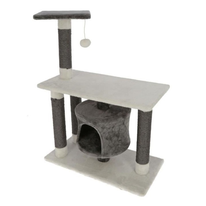 Kratzbaum Jade Darklight, 96 cm, weiß / grau