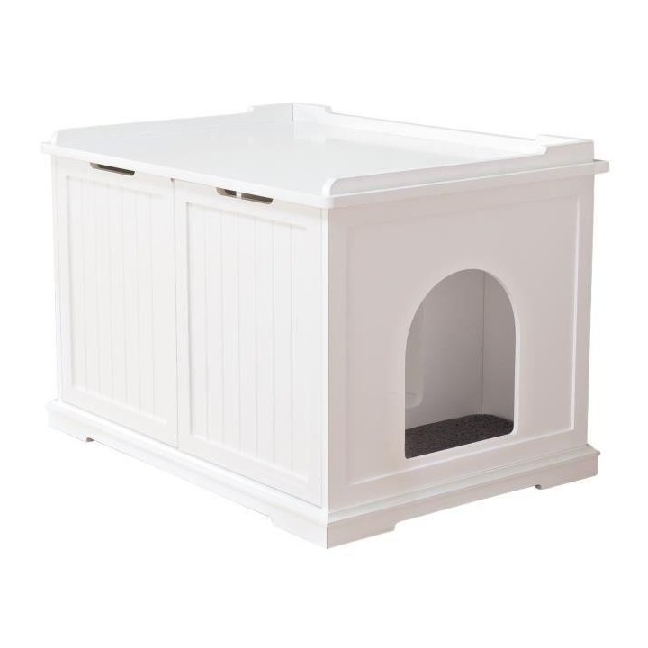 TRIXIE Toilettenkabine - 75 x 51 x 53 cm - Weiß - Für Katzen