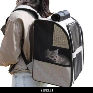 Haustier-Katzen-Rucksack, großer Raum, atmungsaktiv, tragbar, Reisetasche, Rucksack, Katze, kleiner Hund, Transport, Katzenru