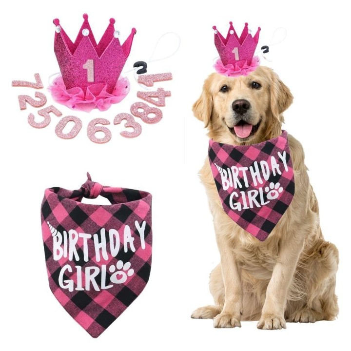 non-woven fabric Girl Dog  Bandana Party Supplies Pets  Pets