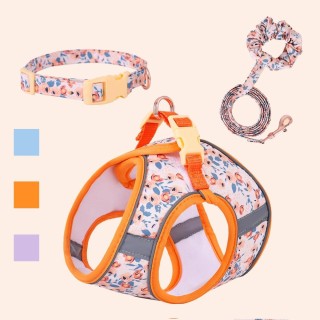 1Set verstellbares Hundegeschirr, Weste, reflektierende, atmungsaktive Weste, Brustgurt für kleine Hunde zum Spazierengehen i