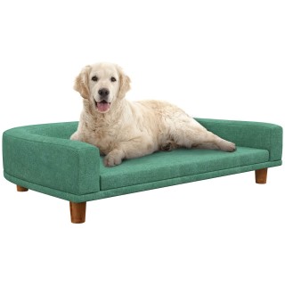 Hundesofa, Haustiersofa Katzensofa mit Kissen für große Hunde Grün