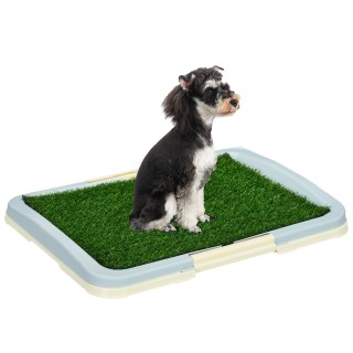 Welpentoilette Hundetoilette Welpenklo Kunstgras Hunde WC Blau 63x48,5cm