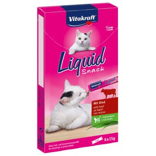 Vitakraft Cat liquid Snack Rind und Inulin 6 Stück