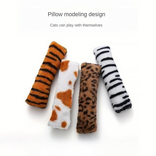 Kreative Katzenkissen, simulierte Tierfelltexturen, Plüschkatzenspielzeug, interaktives Katzenkauspielzeug leopard print