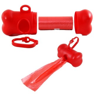 1pc Knochen Geformt Tasche Spender Einweg Haustier Hund Kot Tasche Halter Kunststoff Müll Tasche Fall Träger Entsorgung Poop