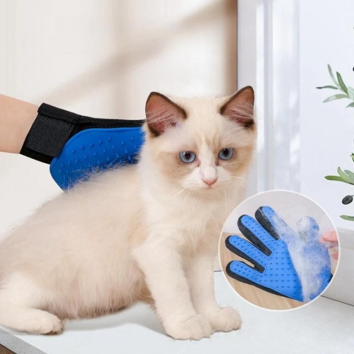 Haustierhandschuh, Katzenpflegehandschuh, Katzenhaar-Enthaarungsbürste, Handschuhe, Hundekamm für Katzen, Bad, Haarentferner,