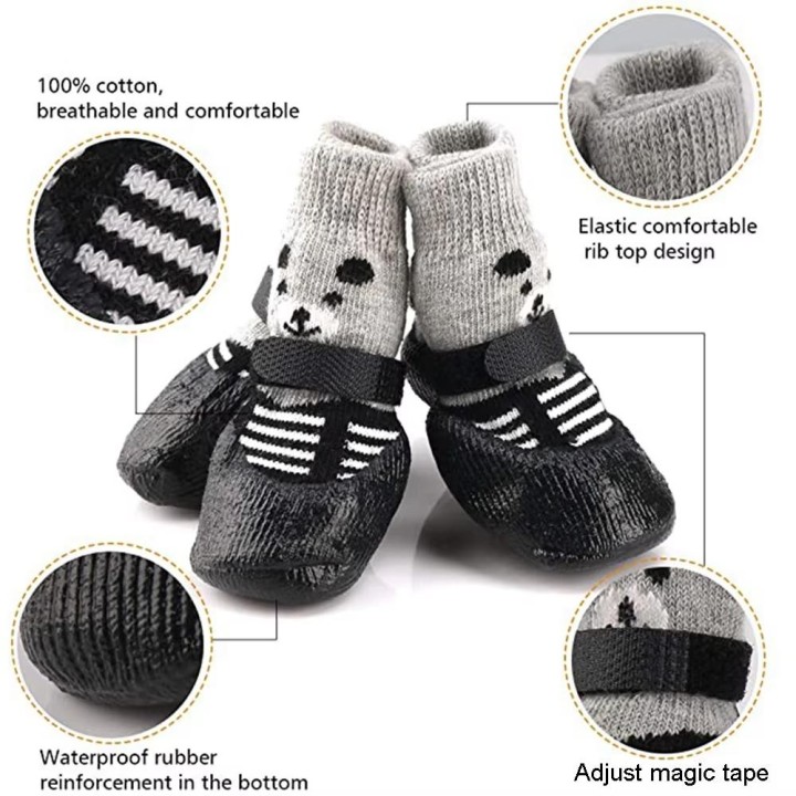 4 teile/los Winter Warme Hundesocken Anti-Slip Regen Schnee Stiefel Wasserdicht Welpen Chihuahua Hunde Schuhe Booties für Kle
