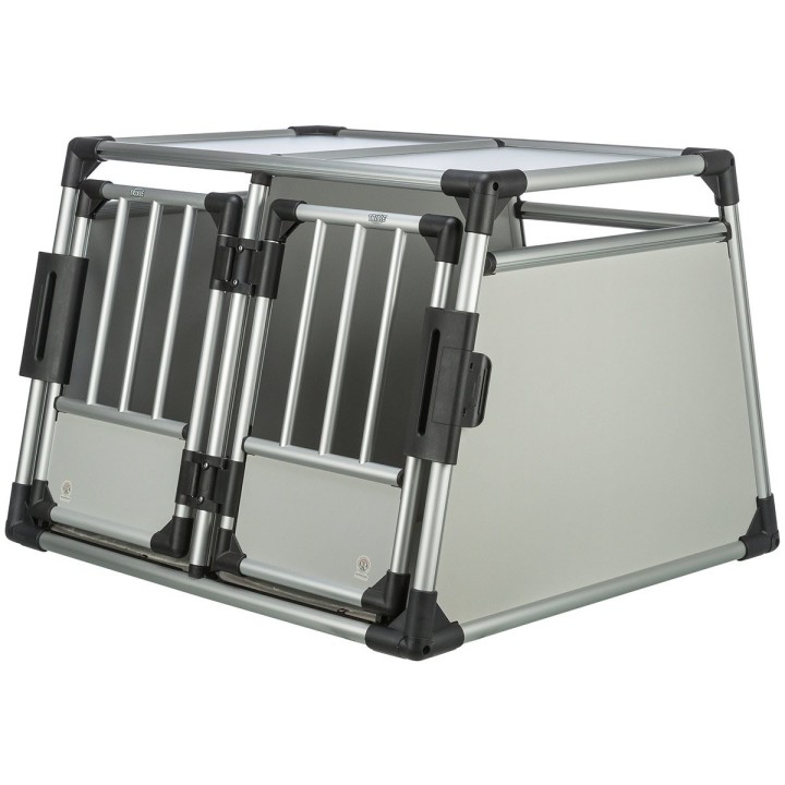 Trixie Doppel-Transportbox Aluminium M-L 93×64×88 cm