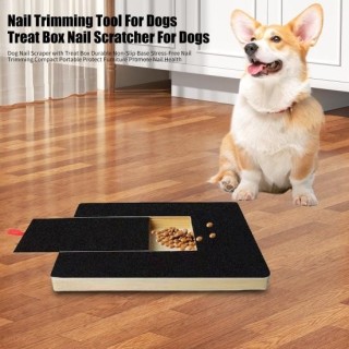 Kratzbrett für Hundenägel mit Leckerli-Box, umweltfreundliches, rutschfestes Design, höhenverstellbar, Kratzbrett für Hundenä