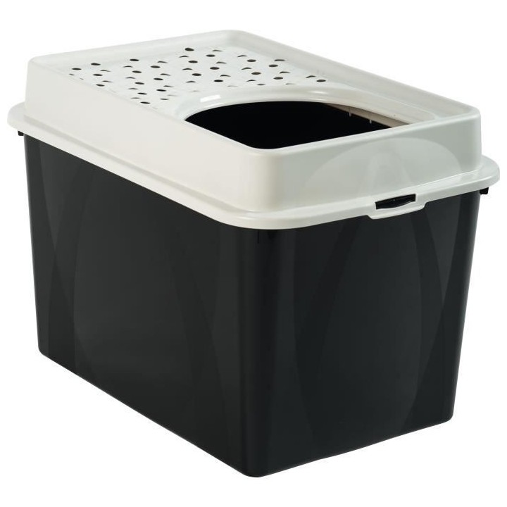 Toilettenhaus TOP 50l - Schwarz (Recyceltes PP) - 57,2 x 39,3 x 40,4 cm