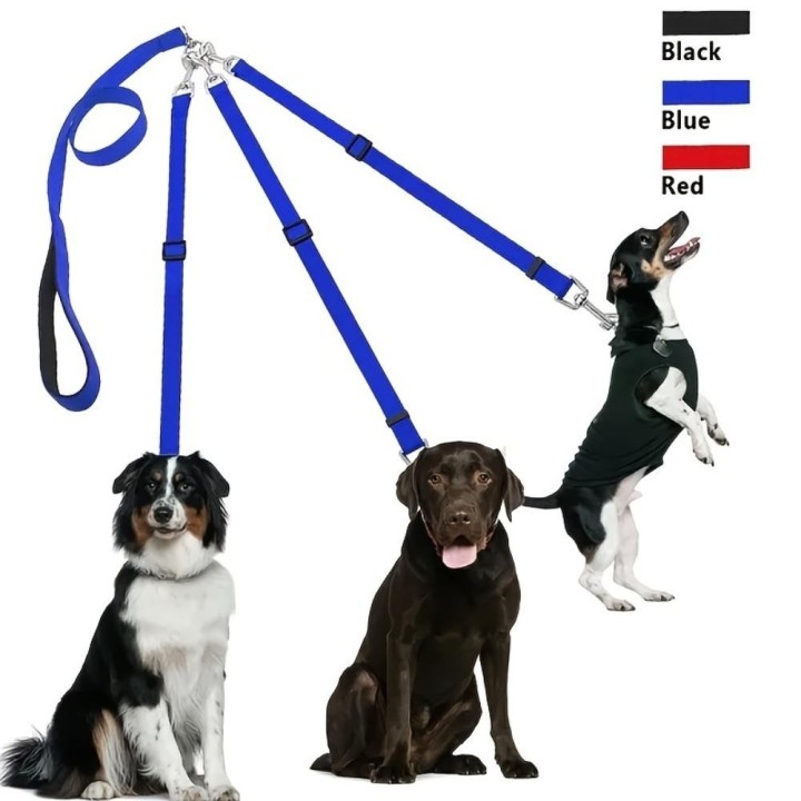 3-in-1-Hundeleine, abnehmbar, 360° drehbar, Nylon-Hundetrainingsgeschirr für Outdoor-Aktivitäten, Spaziergänge und Training f