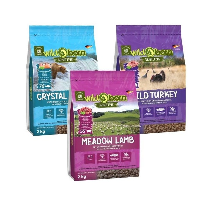 WILDBORN getreidefreies Hundefutter Vorteilspaket Balance 3 x 2kg