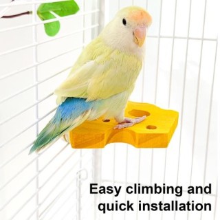 Vogelsitzstange in Käseform, Papageienständer aus Holz, Kaustange für Sittiche, Pfotenschleifspielzeug, Vogelkäfigzubehör für