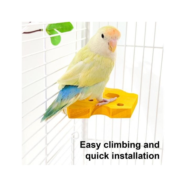 Vogelsitzstange in Käseform, Papageienständer aus Holz, Kaustange für Sittiche, Pfotenschleifspielzeug, Vogelkäfigzubehör für