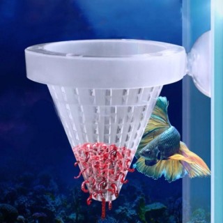 With Suction Cup Aquarium Red Worm Feeding Tapered Hopper Basket Conical feeder Red Worm Feeder Type A