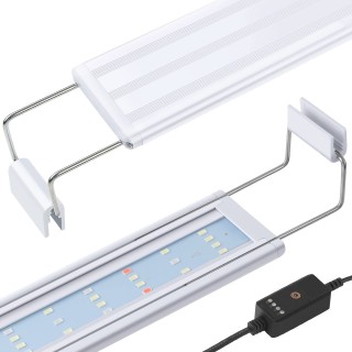 FEDOUR Vollspektrum-Aquarienbeleuchtung, LED, 30 cm, 40 cm, 60 cm, hohe Helligkeit, Aquarienlicht mit ausziehbarer Lampe für
