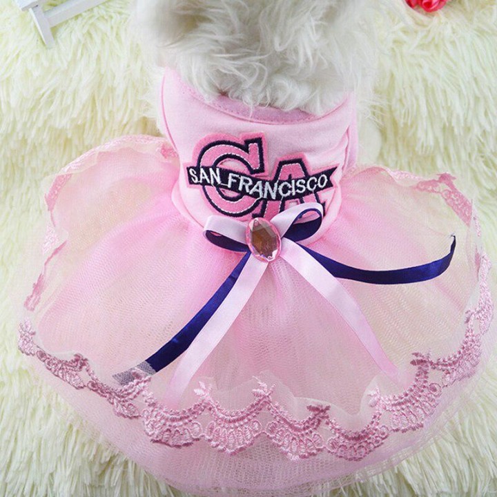 Modischer Hunde-Kleidungsrock, CA-Rock, Haustierkleid, hübscher Hunderock, Katzenrock, Heimtierbedarf S rosa