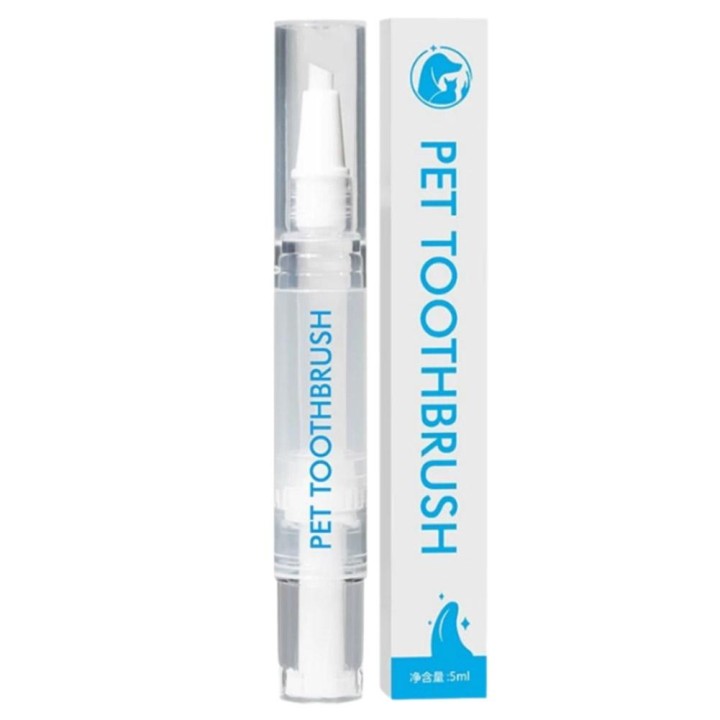 Haustier Zahnbürste Stift Zähne Reinigung Werkzeug Katze Zahnstein Dental Frische Zahn Hund Reinigung Kalkül Brea V3Q2 5ml-1p