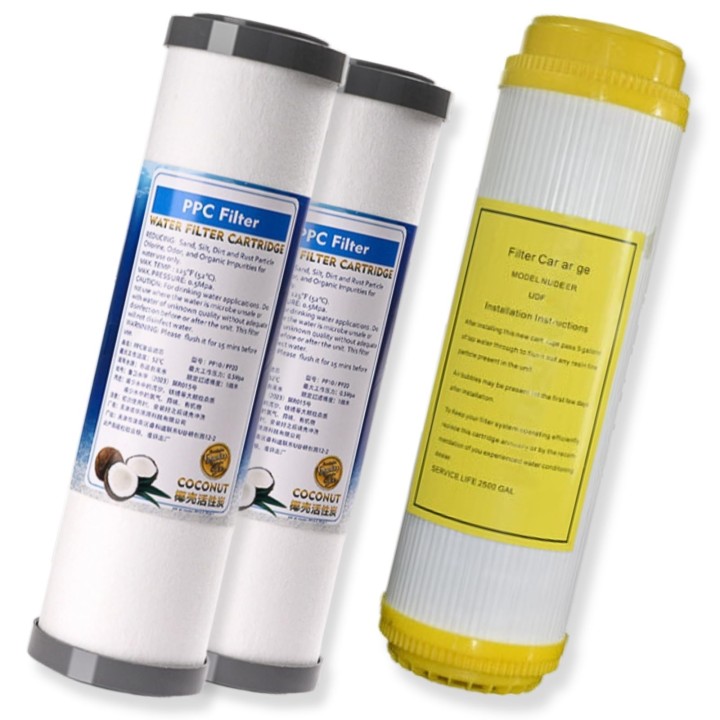 UMikke Externer Wasserreinigerfilter für Aquarien, 2 PPC-Kationen-Set, Sediment, gesinterte Aktivkohle, Adsorption, Wasserent