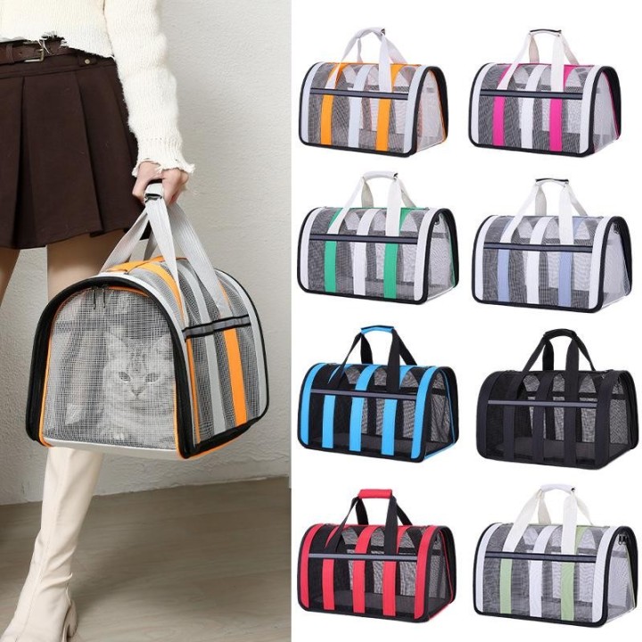 Umhängetasche für Haustiere, Tragetasche für Haustiere, für Ausflüge mit Haustieren, tragbar, für den Außenbereich, atmungsak