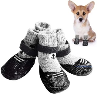 Hundesocken, wasserdichte Schuhe, atmungsaktive Socken für Hunde und Katzen, rutschfeste Sohlen, verstellbare kleine Hundepfo