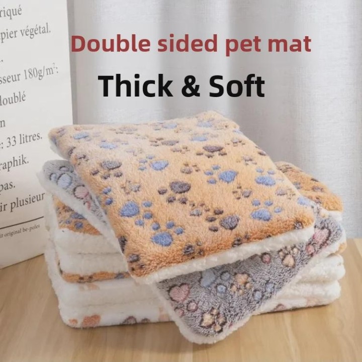 Haustierbett: Universelle Flanellmatte für Katzen und Hunde, ganzjährig warm S 35*27cm (up to 3 jin)