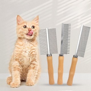 Tierkamm aus Massivholz: Haarentfernung für Katzen und Hunde, Enthaarungsmittel, Schönheits- und Flohkamm Long and short need
