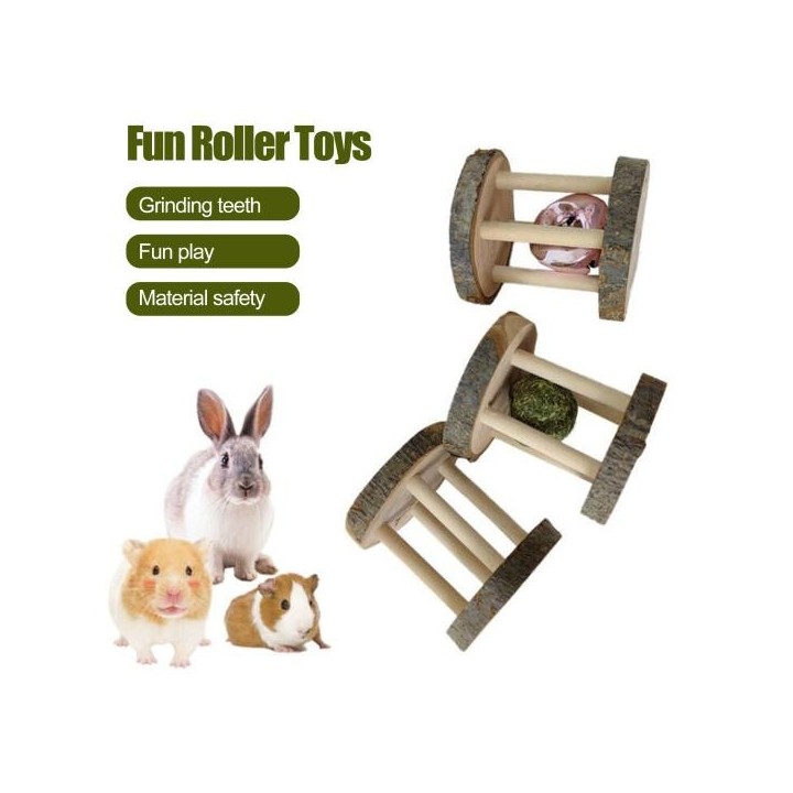 Hamster-Kauspielzeug, völlig natürlich, Zahnpflege, hohe Haltbarkeit, bissfest, Käfig, Landschaftsbau, 3 Stile, Kaninchen, Ch