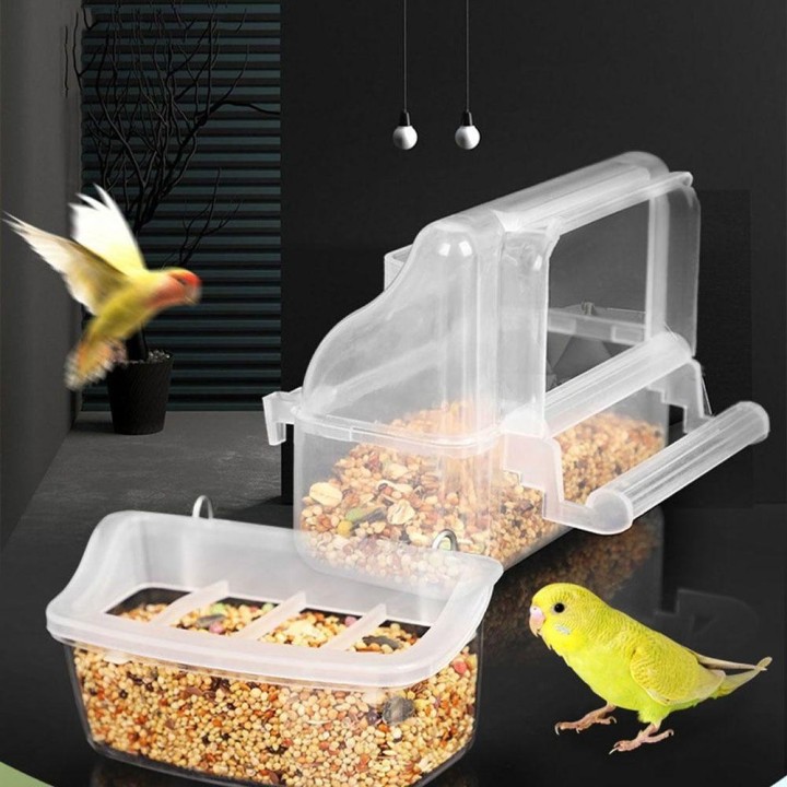 Kunststoff Vogelfutter Box Fütterung Lieferungen Indoor Vogel Feeder Hohe Qualität Vogel Wasser Tank Box Käfig B