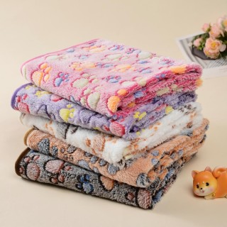 Flauschige, weiche Decke mit Cartoon-Hundepfotenabdruck, Schlafunterlage für Haustiere, für kleine, mittelgroße und große Hun