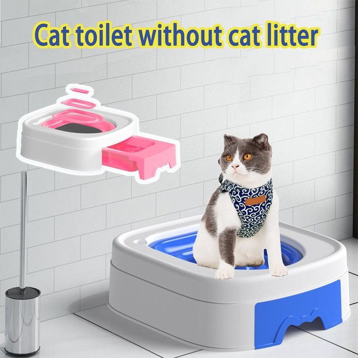 2025 Neuester Katzentoilettentrainer, wiederverwendbare Katzentoilette ohne Katzenstreu, bringt Katzen die Verwendung von Toi