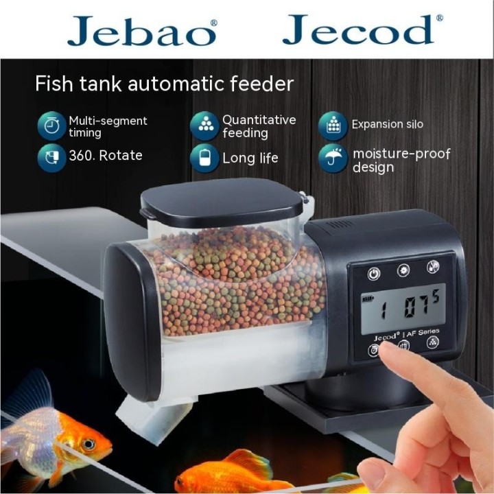 2025 Jebao Jecod Fischtank-Futterautomat, intelligenter Zeitgeber-Futterautomat, große Kapazität 250ML 500ML Aquarium, automa