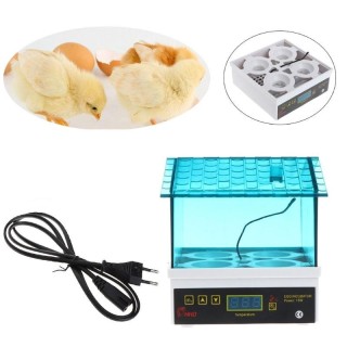 15W 4-Loch Automatischer Hühnerinkubator Temperaturregelung Hühnereier Hatcher EU Stecker S