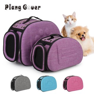 Katzentasche, tragbare, faltbare Tragetasche für Haustiere, Reisetasche fürs Auto, Schultertasche für kleine Hunde, Rosa, Lil