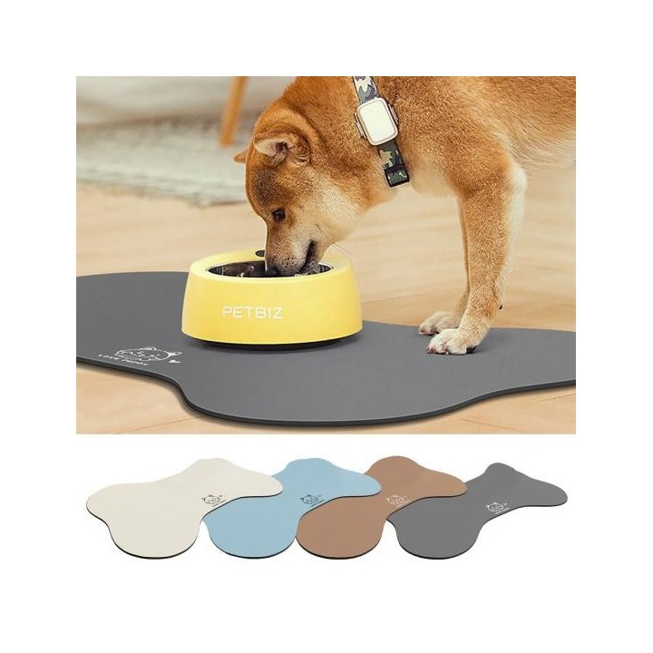Tischset für Haustiere mit schneller Wasseraufnahme, rutschfeste Unterseite in Knochenform, kratzfestes Tischset für Hunde- u