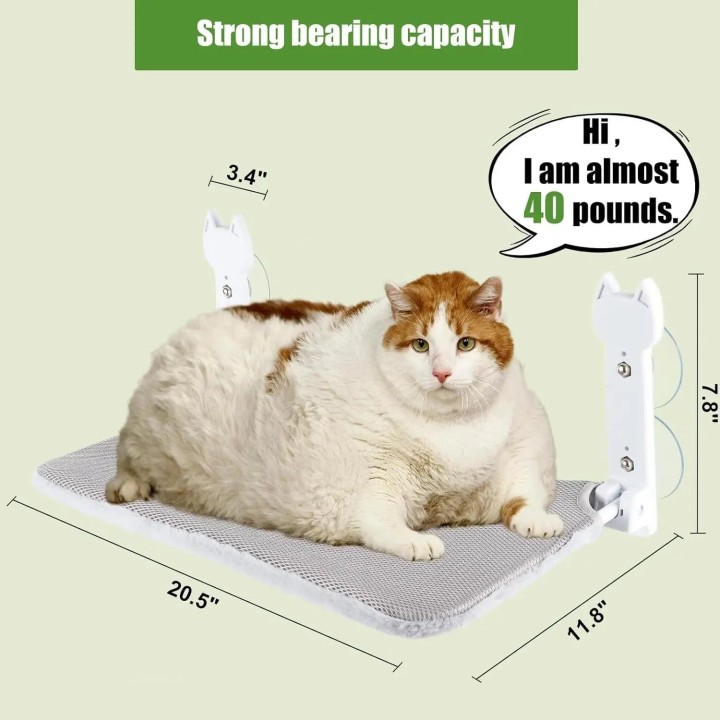 Katzenhängematte für Fenster, Katzen-Sonnenbett, Balkon, Saugnapf, Glas, Hängekorb, Haustiernest, Heimtierbedarf 30 45cm