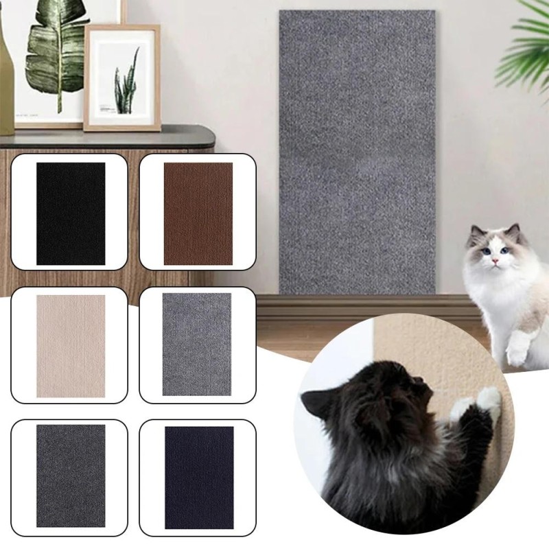 1 x Kratzmatte für Katzen, selbstklebender Kratzteppich für Haustiere zum Schutz von Couchmöbeln, selbst zuschneidbare Matte