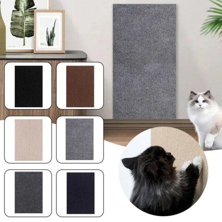 1 x Kratzmatte für Katzen, selbstklebender Kratzteppich für Haustiere zum Schutz von Couchmöbeln, selbst zuschneidbare Matte