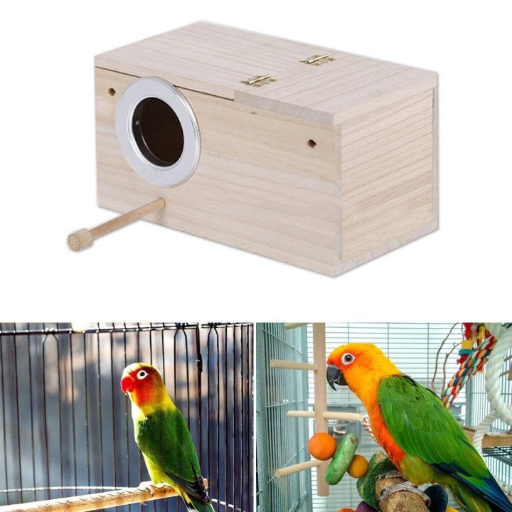 New Security Wooden Bird Breeding Box Cage Nest Bird supplies Nesting House
