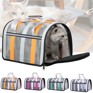 Tragbare Hunde-/Katzentragetasche, Reisetasche für Haustiere, atmungsaktives Mesh, für kleine Hunde, Katzen und Hunde, faltba