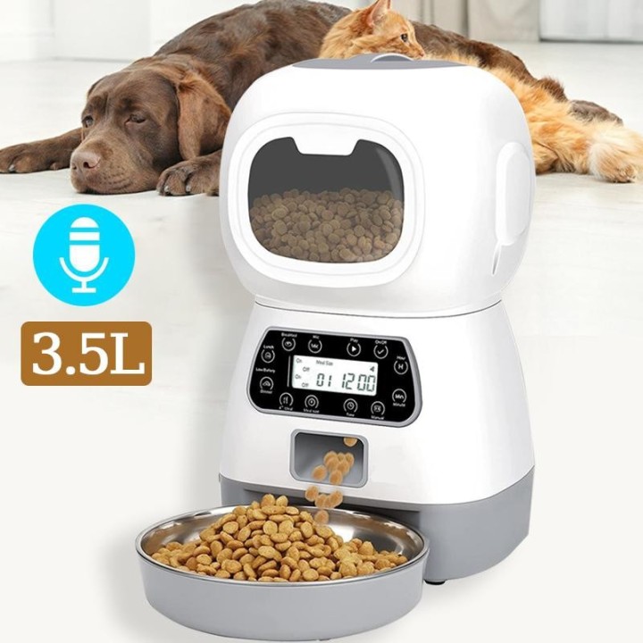 3,5 L Automatischer Futterautomat Für Katzen WiFi Smart Swirl Slow Dog Feeder Mit Voice Recorder Große Kapazität Timing Katze