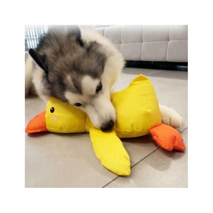 Kauente für Hunde, zum Abbau von Langeweile und Stress, Quacksalber-Ente, interaktives Haustierspielzeug, Oxford-Stoff, beruh
