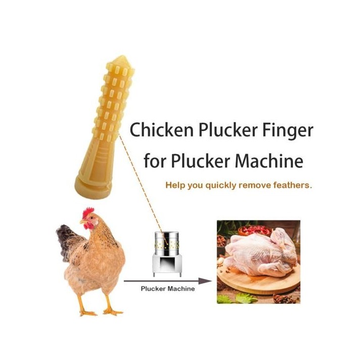 50 Stück Hühnerrupffinger, Geflügelhaar-/Federentfernungsmaschine, Zubehör, Gummirupffinger für Hühner, Truthähne, Enten, Gän