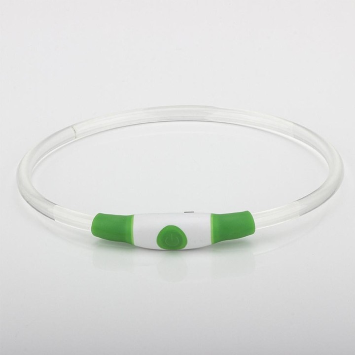 LED-Hundehalsband, 70 cm, über USB wiederaufladbar, für kleine, mittelgroße und große Hunde