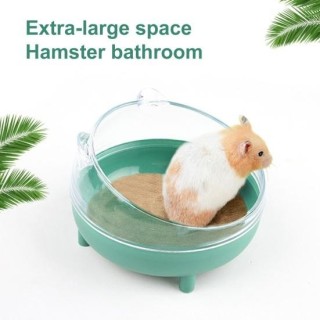 Hamster-Badezimmer, rutschfeste Badewanne, transparent, leicht zu reinigen, zerlegbar, multifunktionale Hamster-Katzentoilett