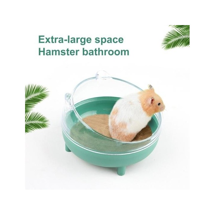 Hamster-Badezimmer, rutschfeste Badewanne, transparent, leicht zu reinigen, zerlegbar, multifunktionale Hamster-Katzentoilett