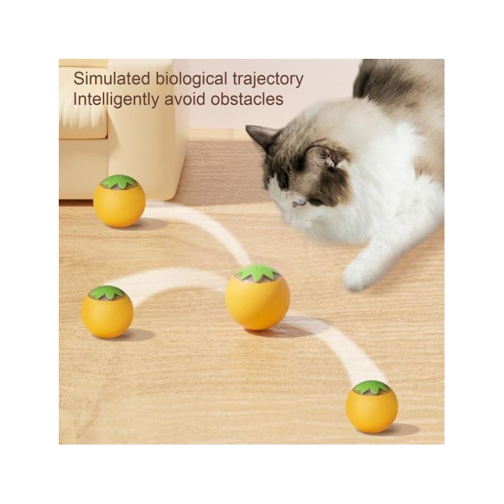 Interaktives Rollball-Haustierspielzeug, wiederaufladbarer elektrischer Silikonball, automatisch beweglicher Ball, Katzenspie